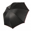 Зонт-трость, черный с красной отделкой, 103см
