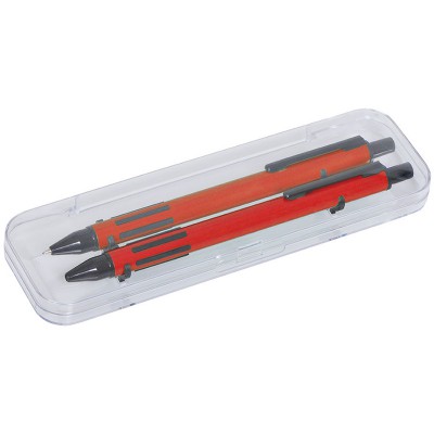 Набор: ручка и карандаш красный, черный.
