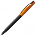 Ручка шариковая, чёрно-оранжевая