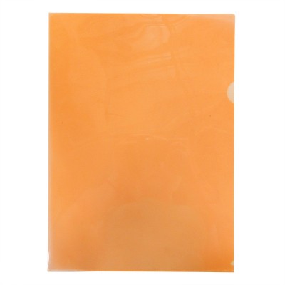 Папка-уголок А4, жесткий пластик 150мкм, оранжевый