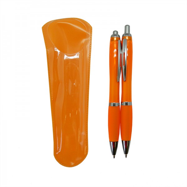 Набор: ручка и карандаш механический, оранжевый