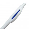 Ручка шариковая, белая с синей отделкой