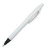 Ручка шариковая, белая с черной отделкой