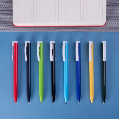 Ручка шариковая ELLE, пластик, голубой/белый
