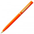 Ручка шариковая, пластик/металл, золотистый/оранжевый