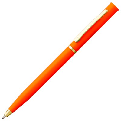 Ручка шариковая, пластик/металл, золотистый/оранжевый
