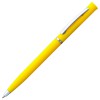 Ручка шариковая, пластик/металл, серебристый/желтый