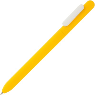 Ручка шариковая Soft Touch жёлтый, белый