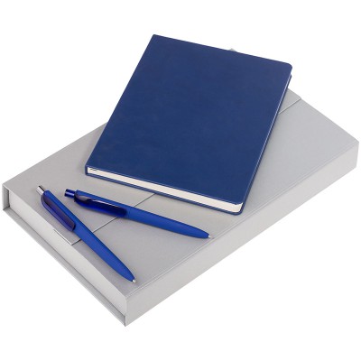Набор: блокнот, ручка шариковая, карандаш механический синий
