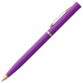 Ручка шариковая, пластик/металл, золотистый/фиолетовый