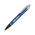 Ручка пластиковая шариковая с подсветкой синий, серебристый, черный
