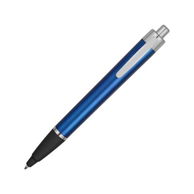 Ручка пластиковая шариковая с подсветкой синий, серебристый, черный