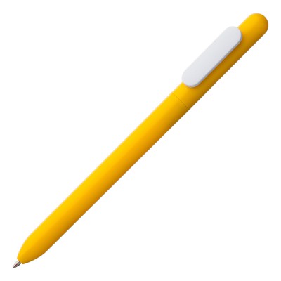 Ручка шариковая Slider желтая с белым