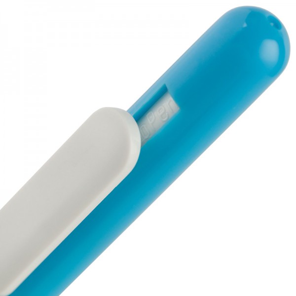 Ручка шариковая Slider голубая с белым