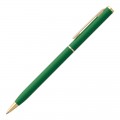 Ручка шариковая, зеленая с золотистой отделкой зеленый