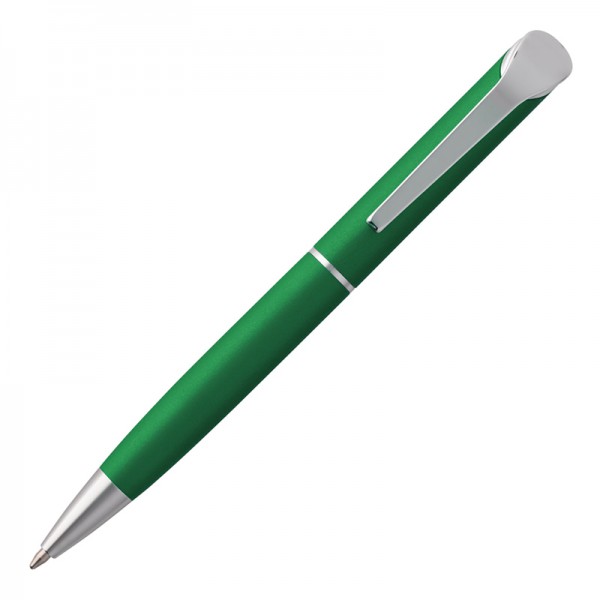 Ручка шариковая, зеленая, поворотный механизм