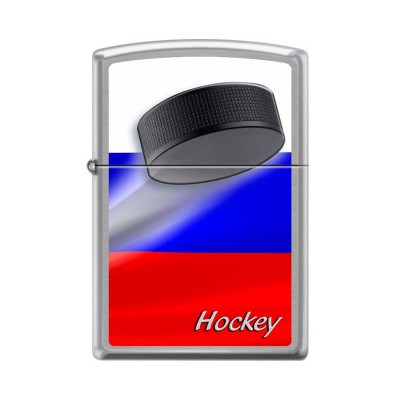 Зажигалка ZIPPO Российский хоккей 3, 6х1, 2x5, 6 cм