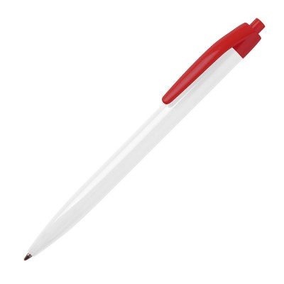 Ручка шариковая белый/красный, пластик