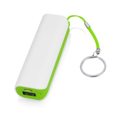 Портативное зарядное устройство, 2000 mAh белый/зеленое яблоко