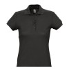 Рубашка-поло женская, 170г/м2, черная