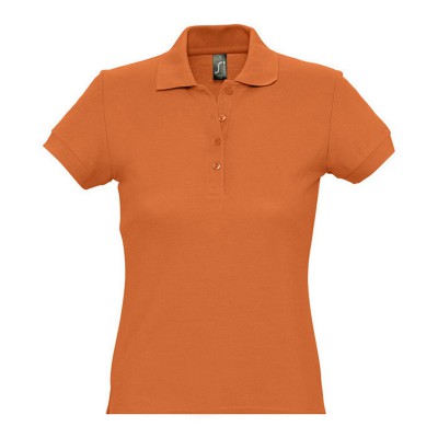 Рубашка-поло женская, 170г/м2, оранжевая