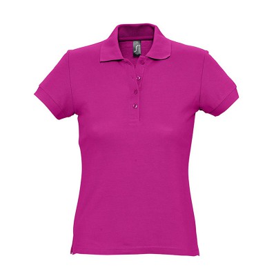 Рубашка поло женская 170 г/м² ярко-розовый (фуксия)