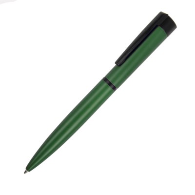 Ручка шариковая, алюминий, пластик, зеленый