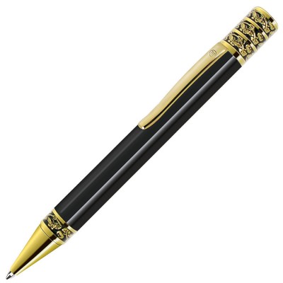 Ручка шариковая, черный/золотистый, металл