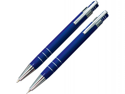 Набор: шариковая ручка и механический карандаш, синий