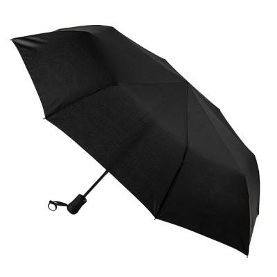 Зонт складной, полуавтомат, 100см, ручка soft-touch, черный