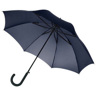 Зонт-трость с системой защиты от ветра, синий