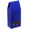Коробка с окном 8х4,5х18см картон, синяя