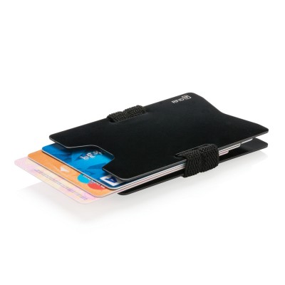 Чехол для 8 карт алюминиевый с RFID защитой, 5,8х8,8см, черный
