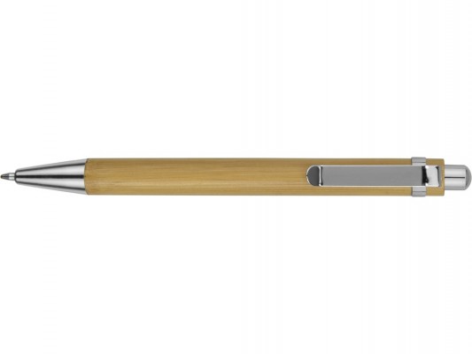 Ручка шариковая, бамбук/пластик, светлое дерево