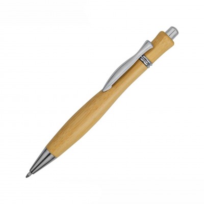 Ручка шариковая, бамбук/пластик/металл, светлое дерево