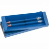 Набор: ручка и карандаш, дерево/металл, синий