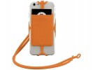 Картхолдер со шнурком с RFID защитой, оранжевый