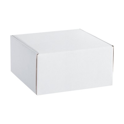 Коробка 17,5х15х8см микрогофрокартон белый