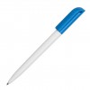Ручка шариковая Каролина двухцветная белый/голубой