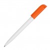 Ручка шариковая Каролина двухцветная белый/оранжевый