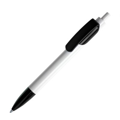 Ручка шариковая TRIS, пластик, белый/черный
