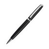 Ручка шариковая, алюминий/пластик, серебристые элементы, черная