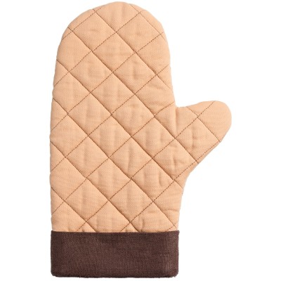 Прихватка-рукавица, 30х19 см, хлопок/клен, персиковая