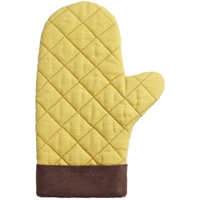 Прихватка-рукавица, 30х19 см, хлопок/клен, горчичная
