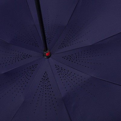 Зонт-трость наоборот, софт-тач, темно-фиолетовый
