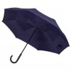 Зонт-трость наоборот, софт-тач, темно-фиолетовый