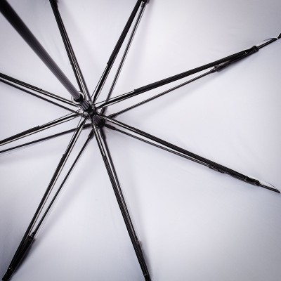 Зонт-трость с системой защиты от ветра, серебристый