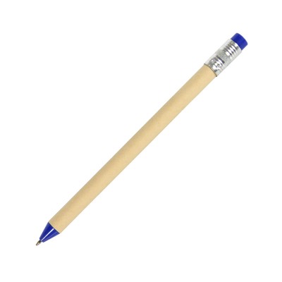 Ручка шариковая в форме карандаша с корпусом из переработанного картона, синий
