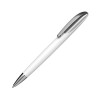 Ручка шариковая с оригинальным нажимным механизмом, пластик/металл, белый