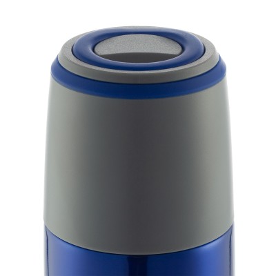 Термос вакуумный 500мл с ручкой на крышке, синий